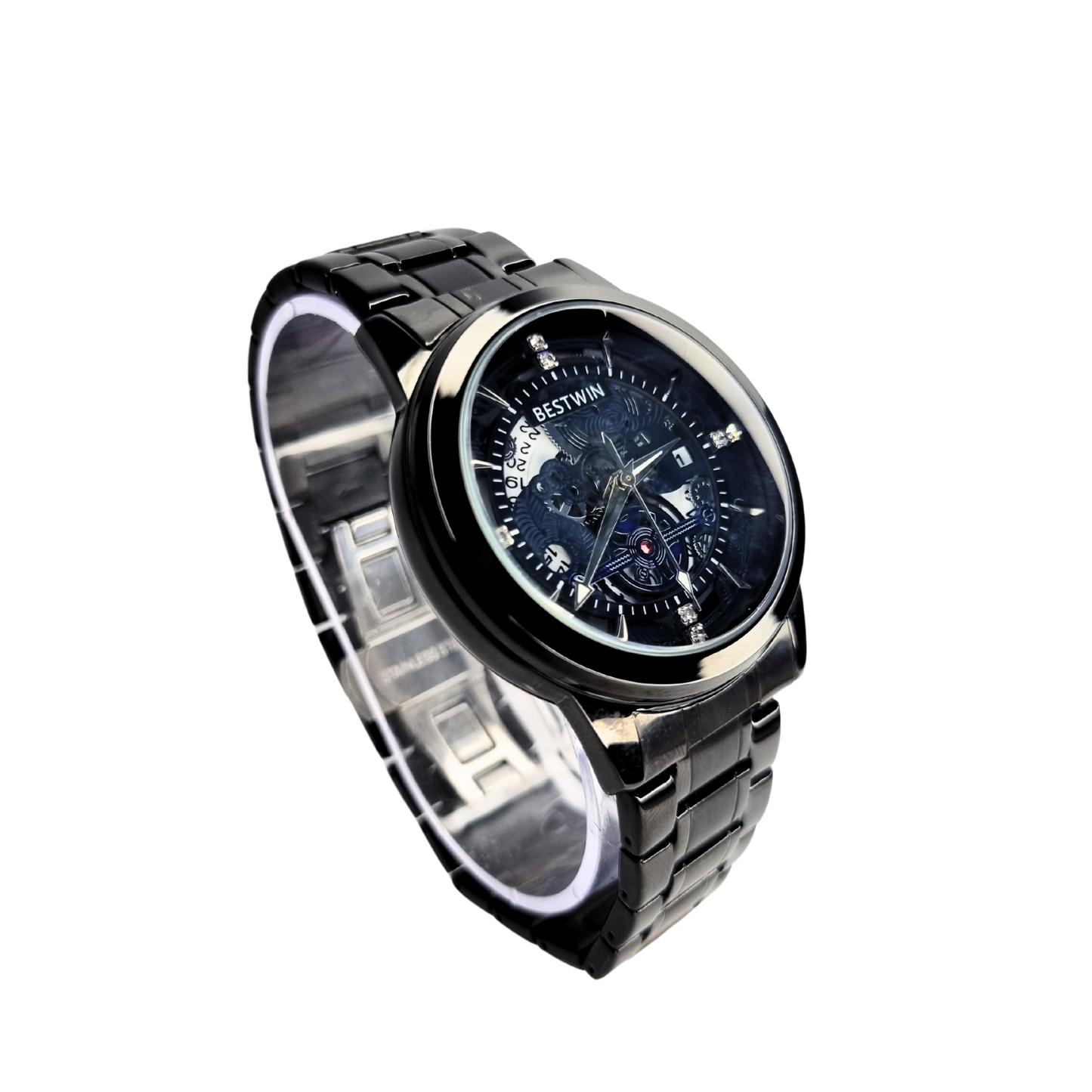 Bestwin Skeleton Dial Watch Full Black BW-154