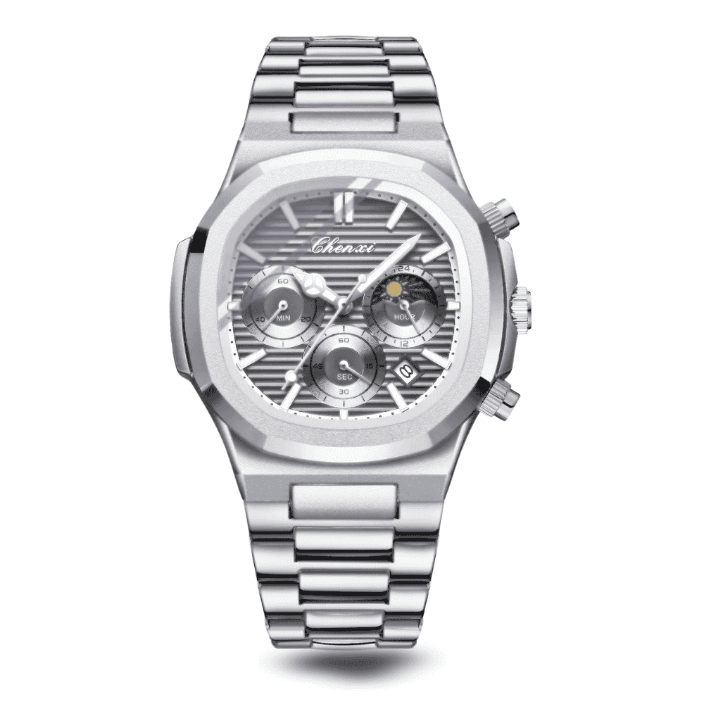 Men's Luxury Stainless Steel Chronograph Quartz Watch