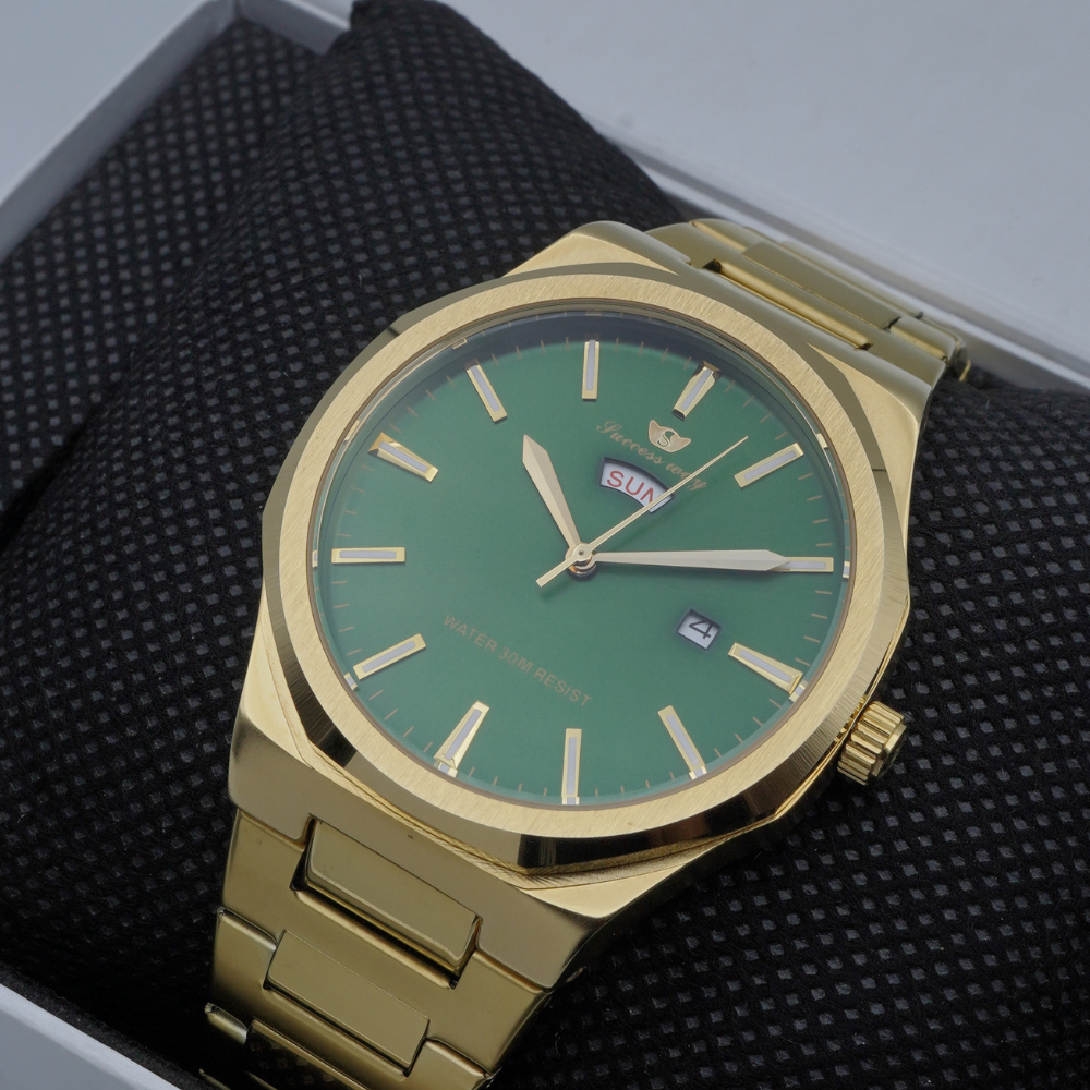 Success Way Stainless Steel Golden Watch L182-G