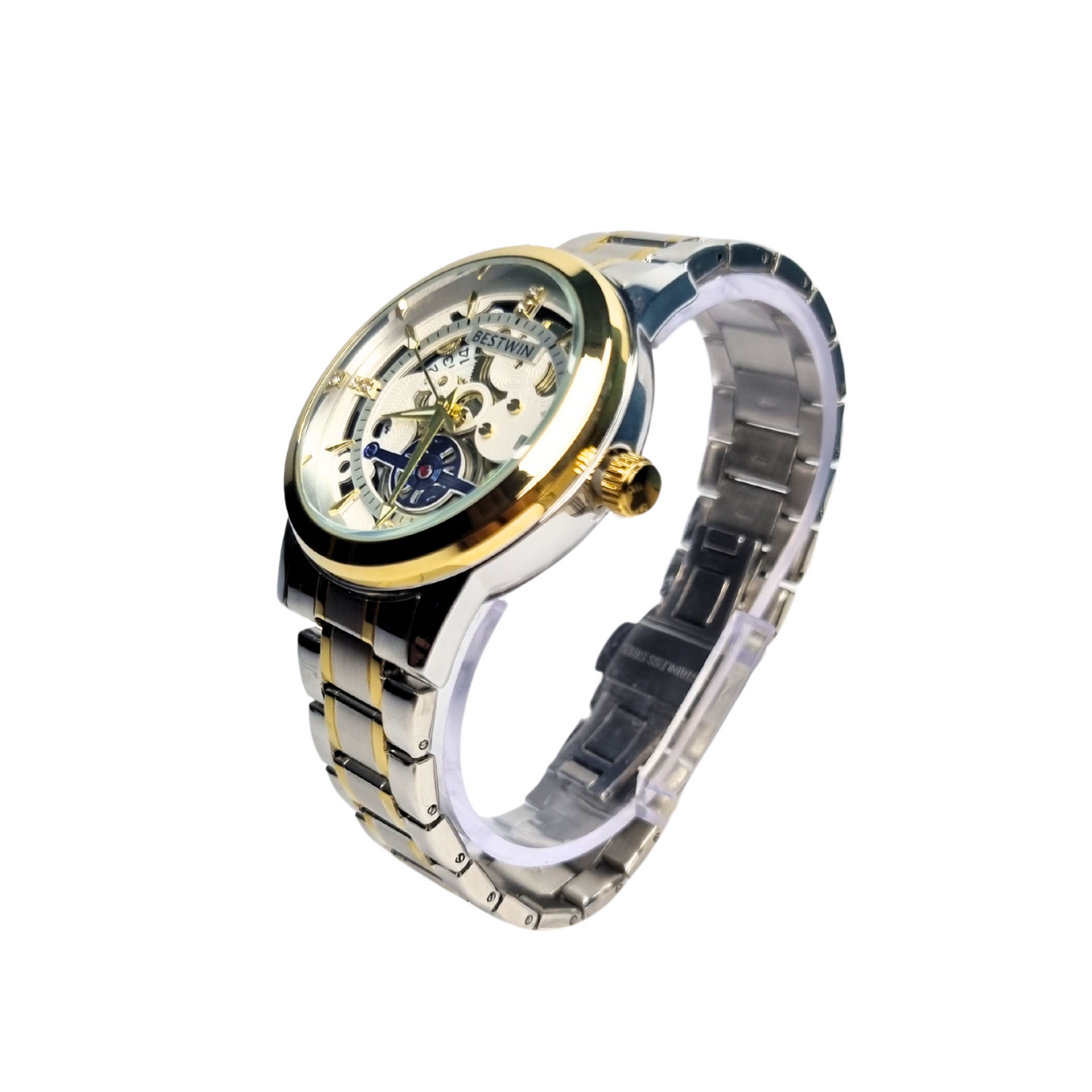 Bestwin Skeleton Dial Watch White BW-154