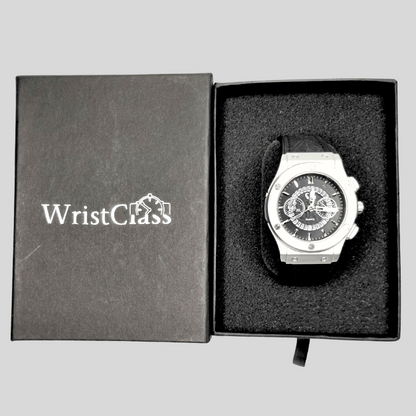 Hublot Black Geneve Classic Fusion Stainless Steel Quartz Watch