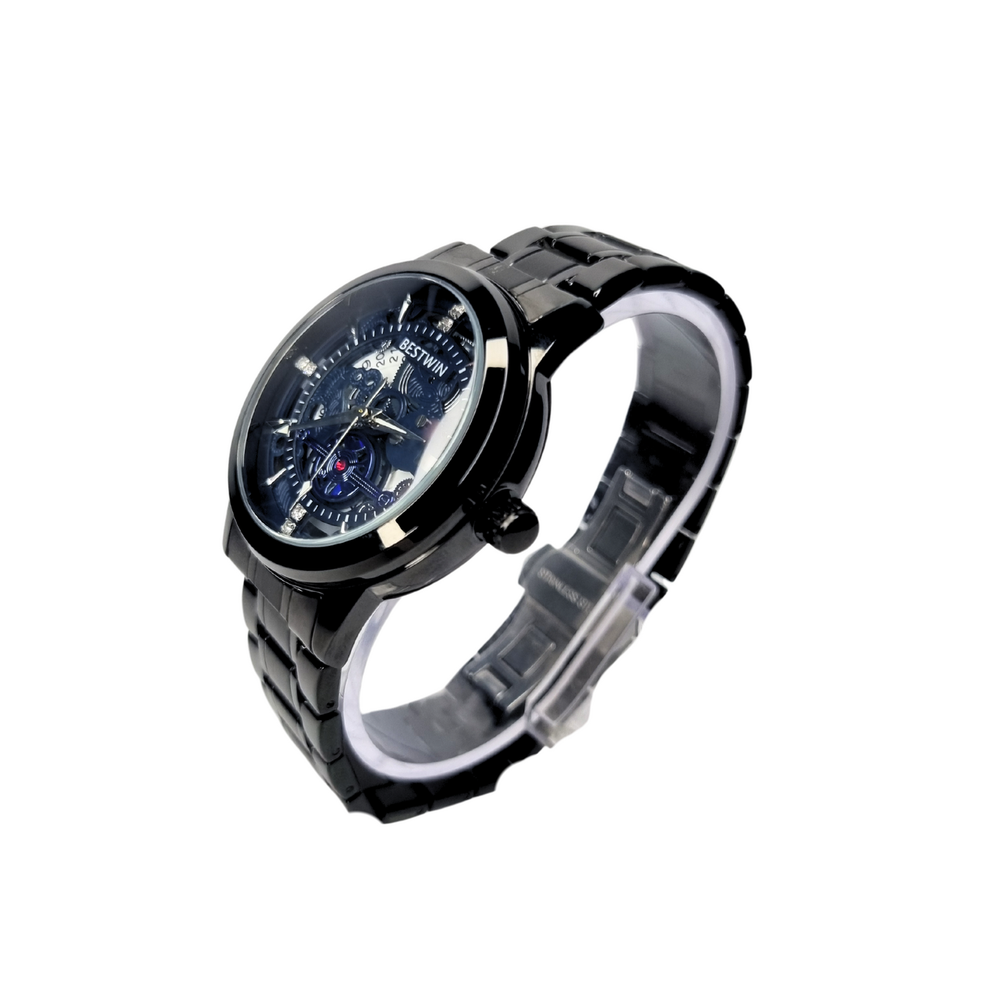 Bestwin Skeleton Dial Watch Full Black BW-154