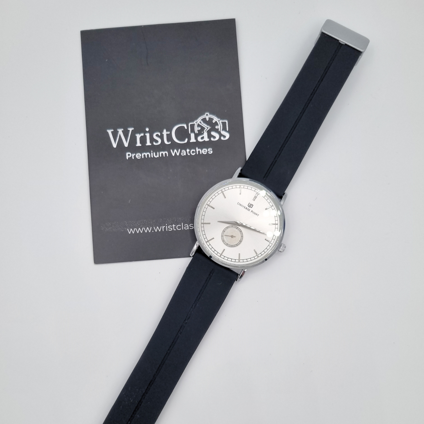 Premium Men's Slim Balloon Watch – Silver & White
