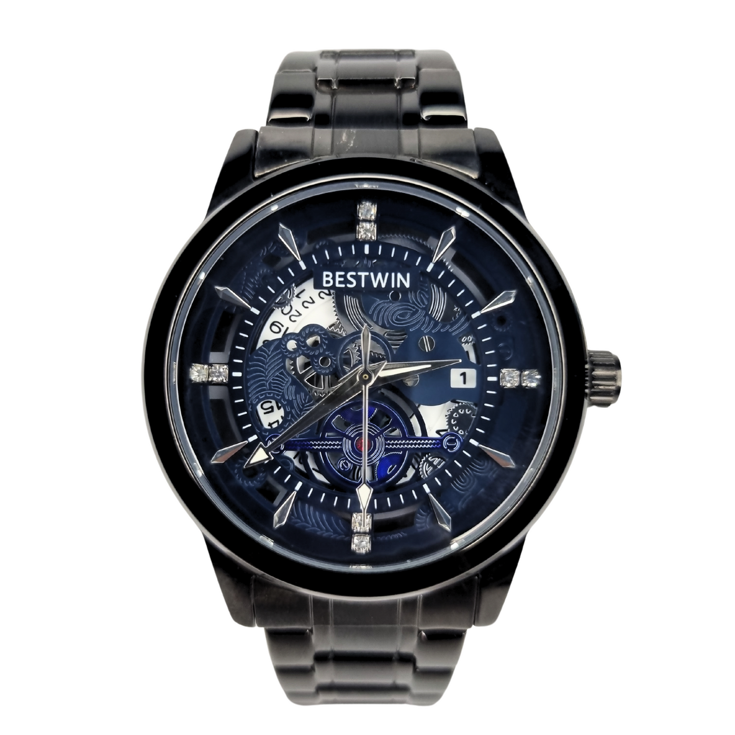 Bestwin Skeleton Dial Watch Full Black BW-154