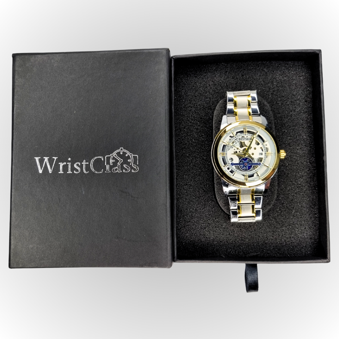 Bestwin Skeleton Dial Watch White BW-154