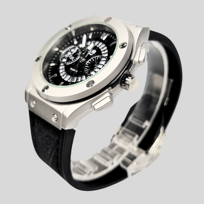Hublot Black Geneve Classic Fusion Stainless Steel Quartz Watch