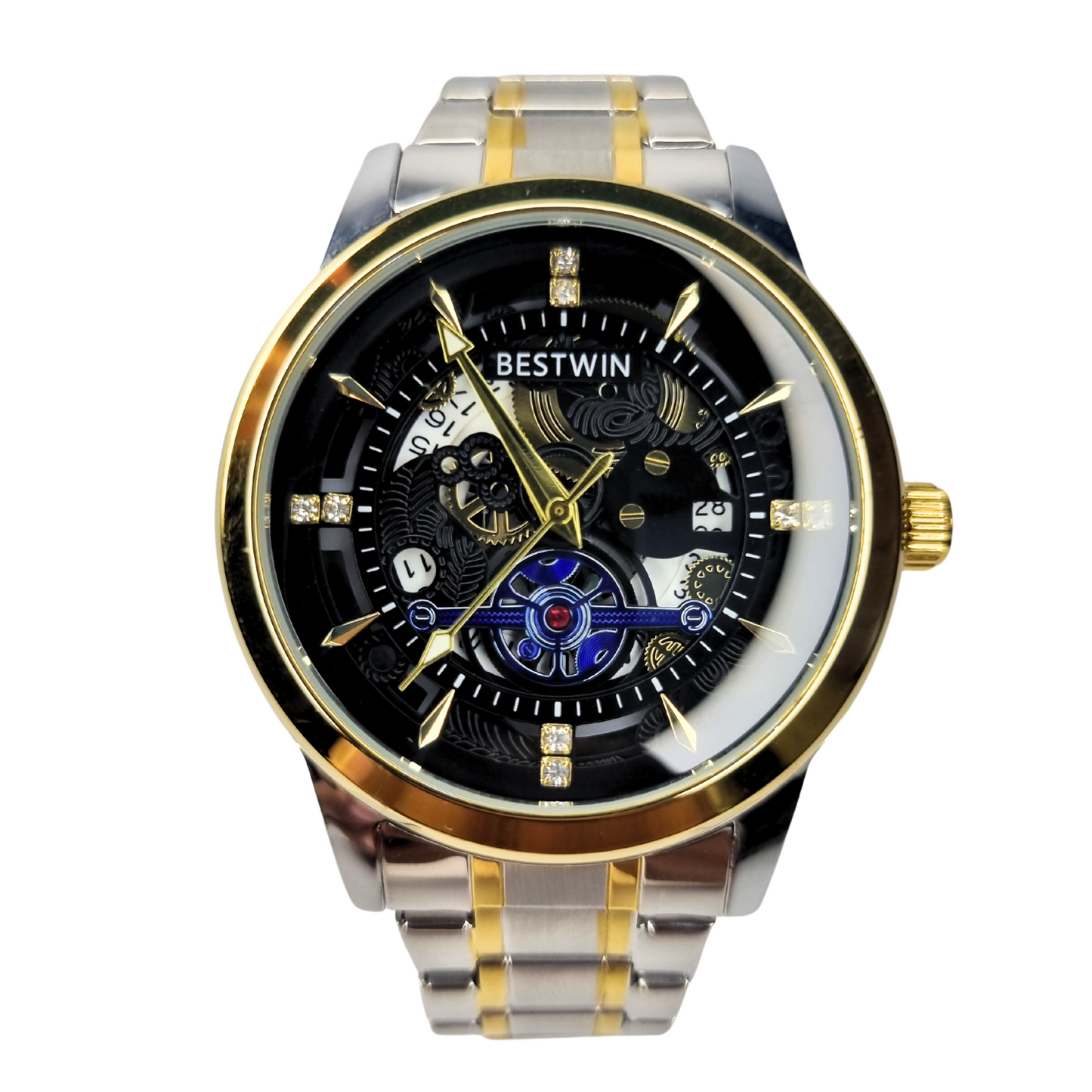 Bestwin Skeleton Dial Watch Two Tone BW-154