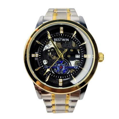 Bestwin Skeleton Dial Watch Two Tone BW-154
