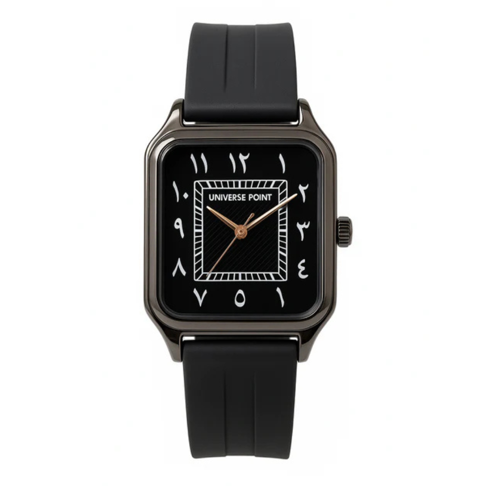 Arabic Numerals Square Watch  – Full Black