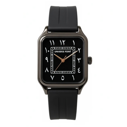 Arabic Numerals Square Watch  – Full Black