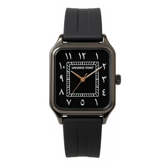 Arabic Numerals Square Watch  – Full Black