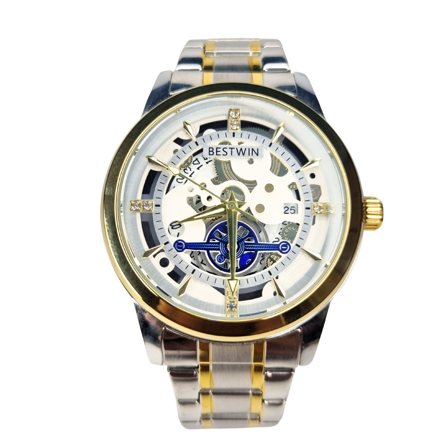 Bestwin Skeleton Dial Watch White BW-154
