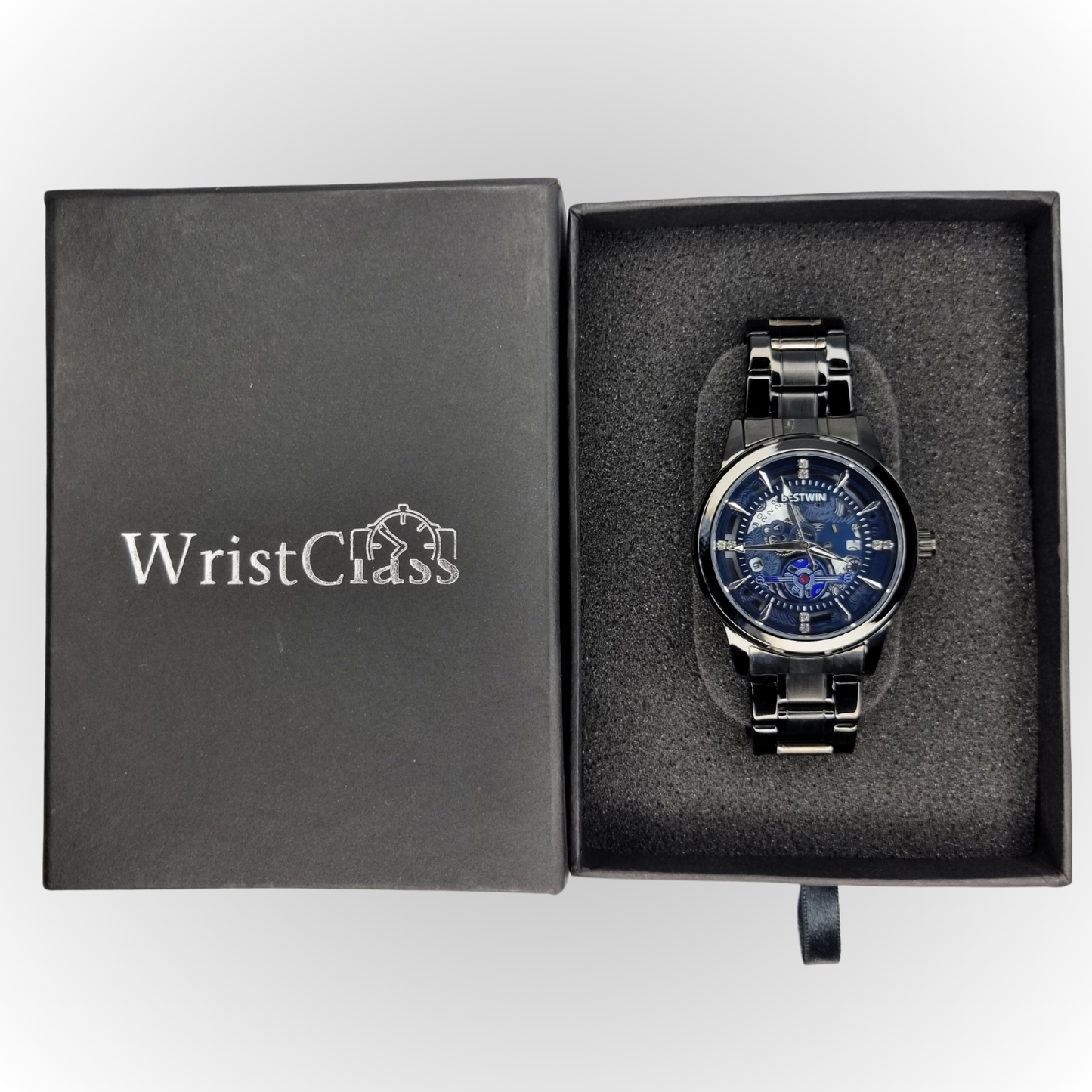 Bestwin Skeleton Dial Watch Full Black BW-154