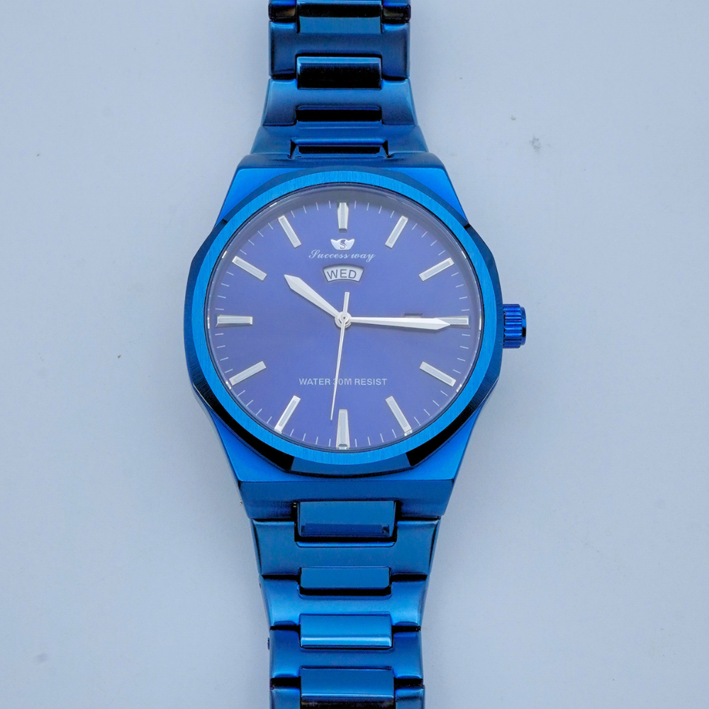 Success Way Stainless Steel Blue Watch L182-G
