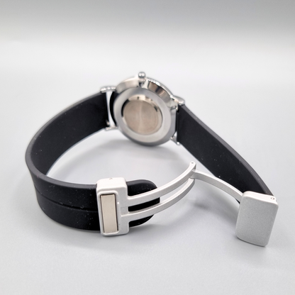 Premium Men's Slim Balloon Watch – Silver & White