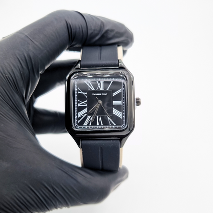 Elegant Premium Black Square Watch – Roman Dial