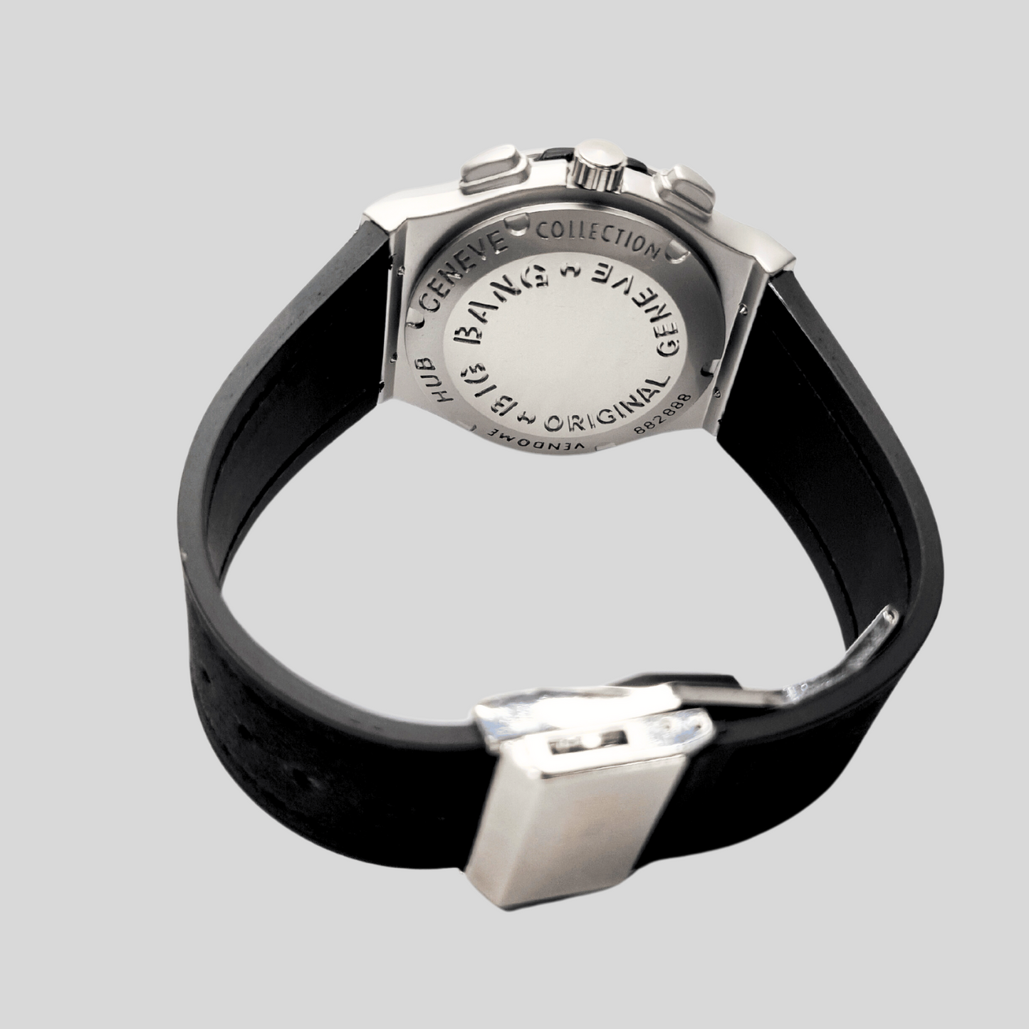 Hublot Black Geneve Classic Fusion Stainless Steel Quartz Watch