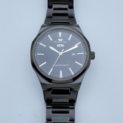 Success Way Stainless Steel Black Watch L182-G