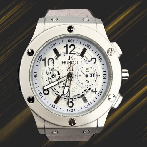 Hublot Gray Geneve Classic Fusion Stainless Steel Quartz Watch