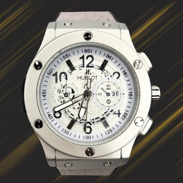 Hublot Black Geneve Classic Fusion Stainless Steel Quartz Watch
