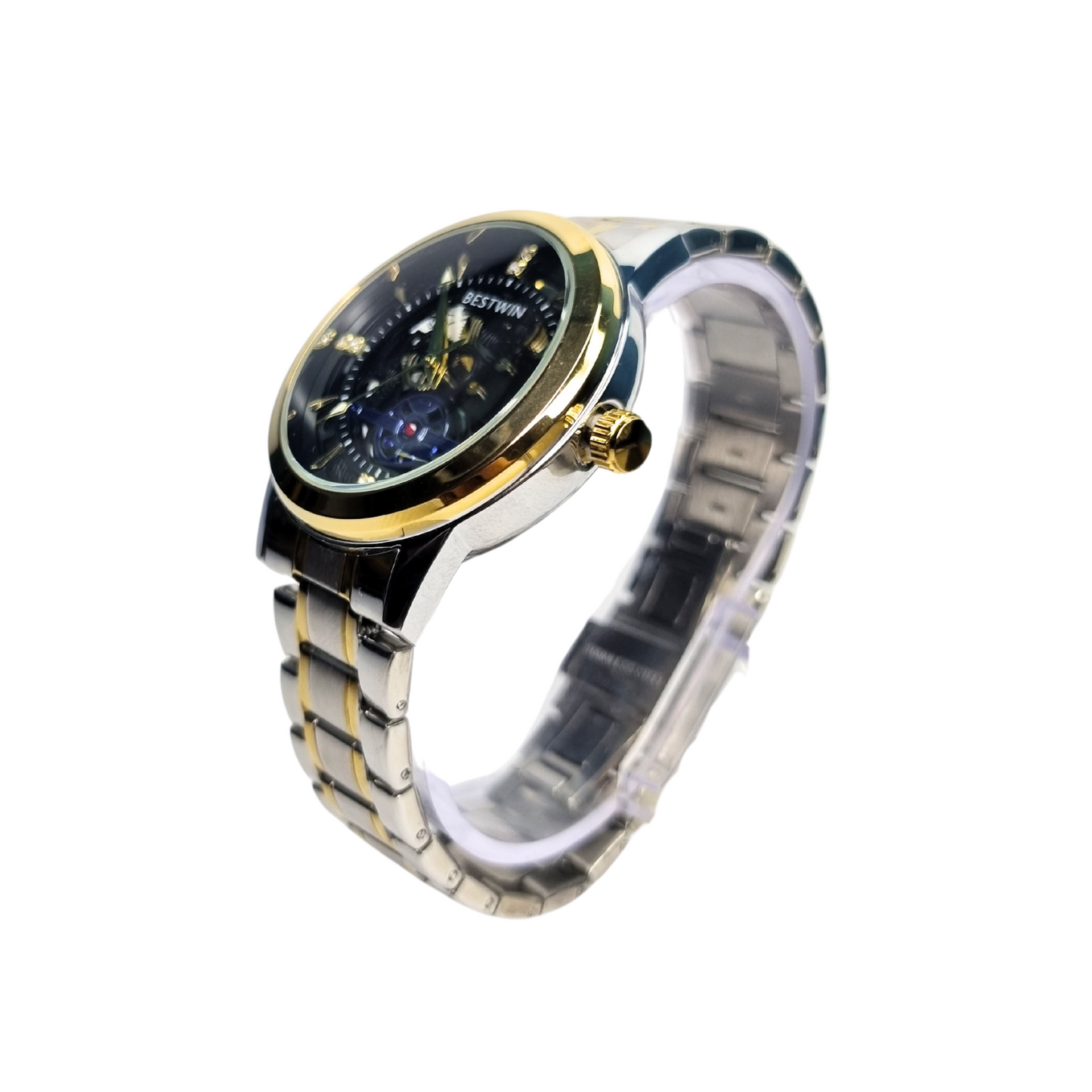 Bestwin Skeleton Dial Watch Two Tone BW-154