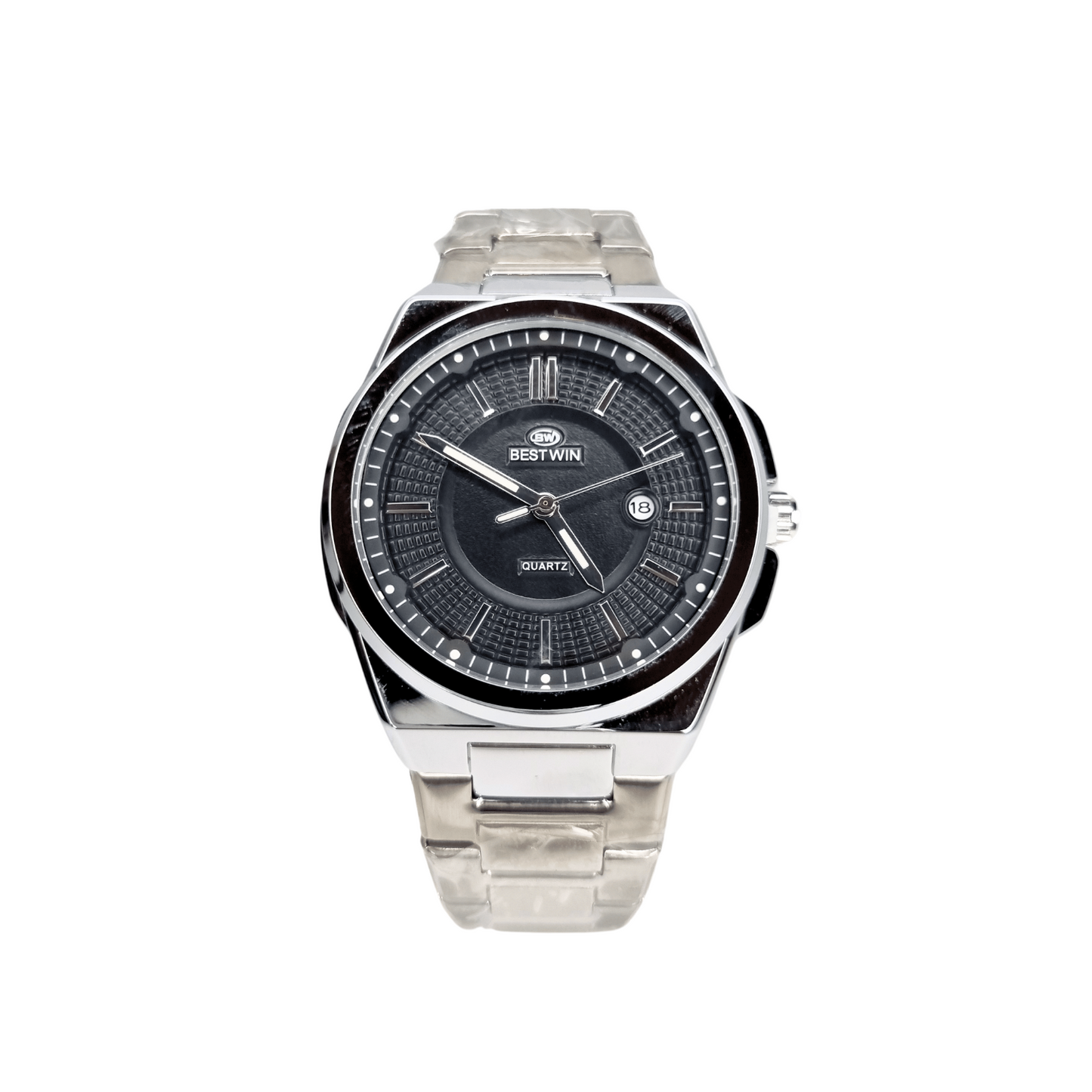 Bestwin Men's Quartz Watch Silver-Black