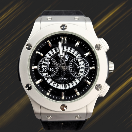 Hublot Black Geneve Classic Fusion Stainless Steel Quartz Watch