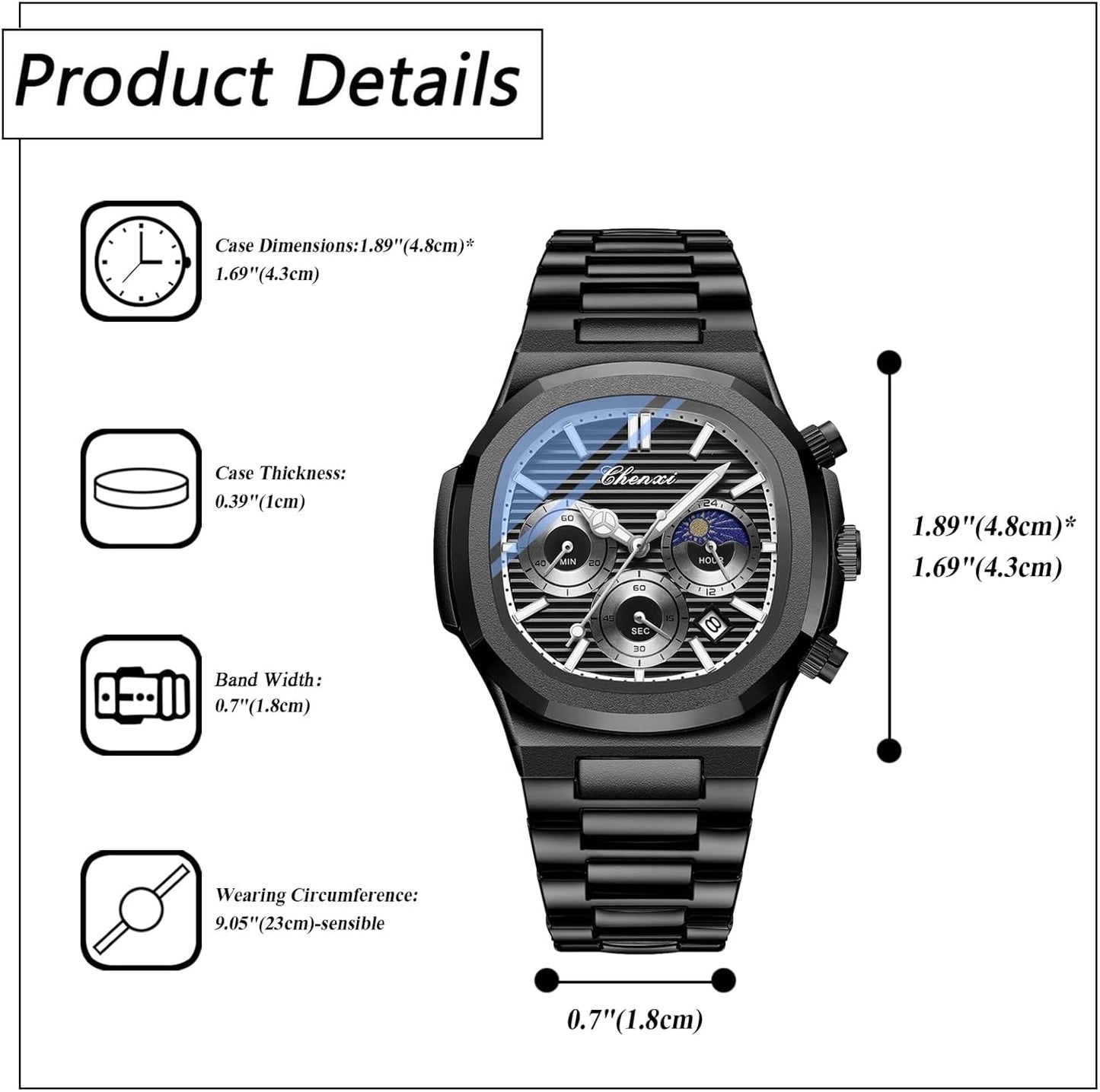 CHENXI 922 – Men's Luxury Stainless Steel Quartz Watch
