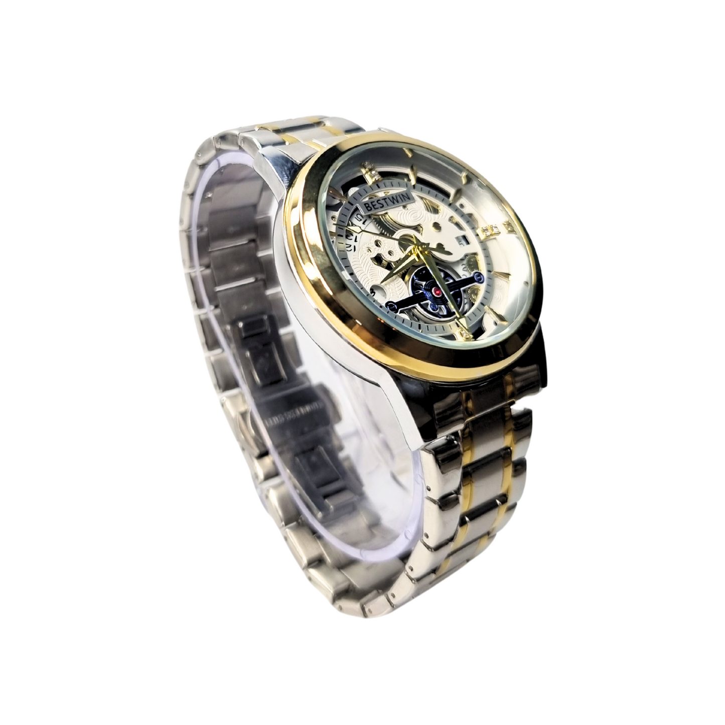 Bestwin Skeleton Dial Watch White BW-154