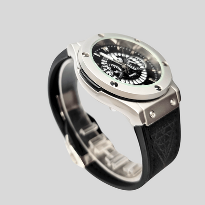 Hublot Black Geneve Classic Fusion Stainless Steel Quartz Watch