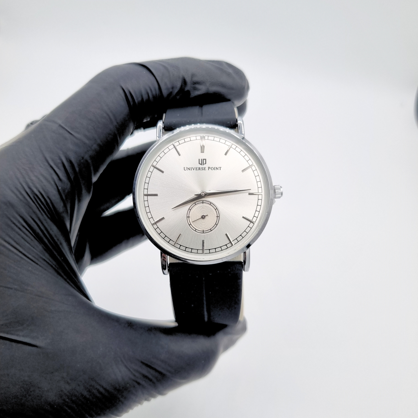 Premium Men's Slim Balloon Watch – Silver & White