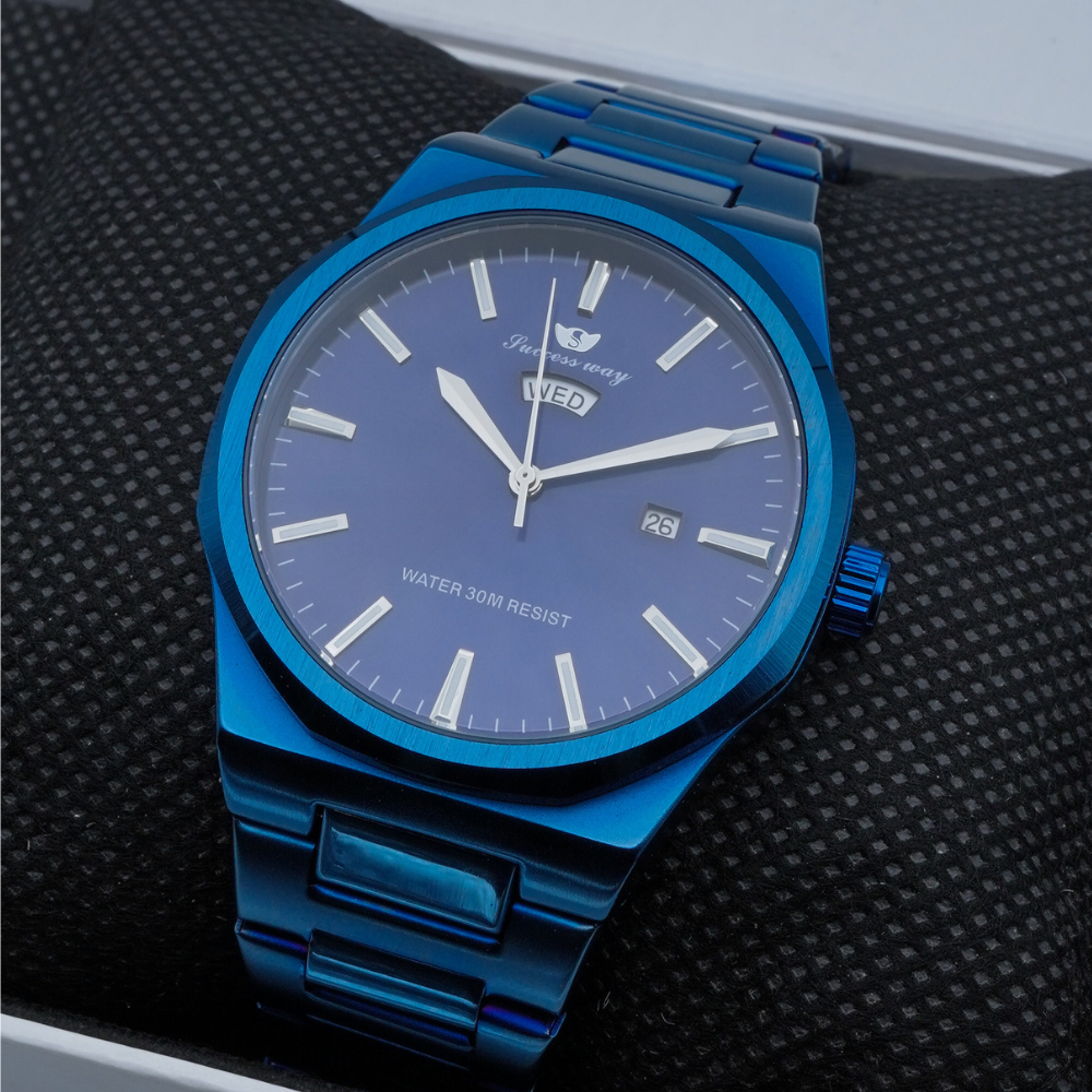 Success Way Stainless Steel Blue Watch L182-G