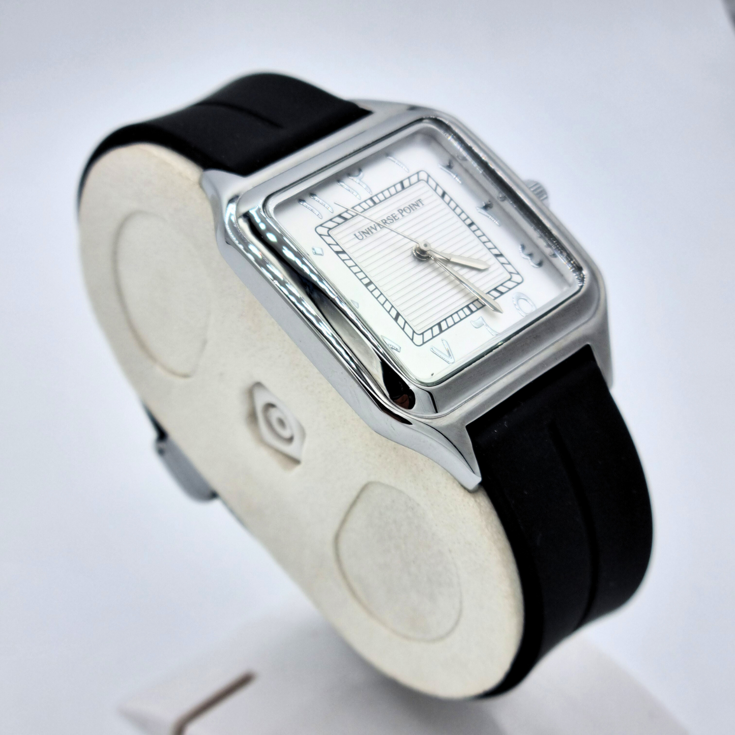 Premium White Square Watch with Clean Arabic Dial