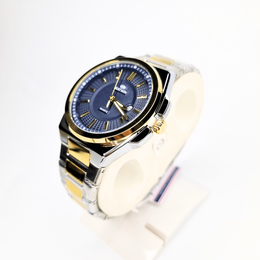 Bestwin Men's Quartz Watch Two Tone-Blue
